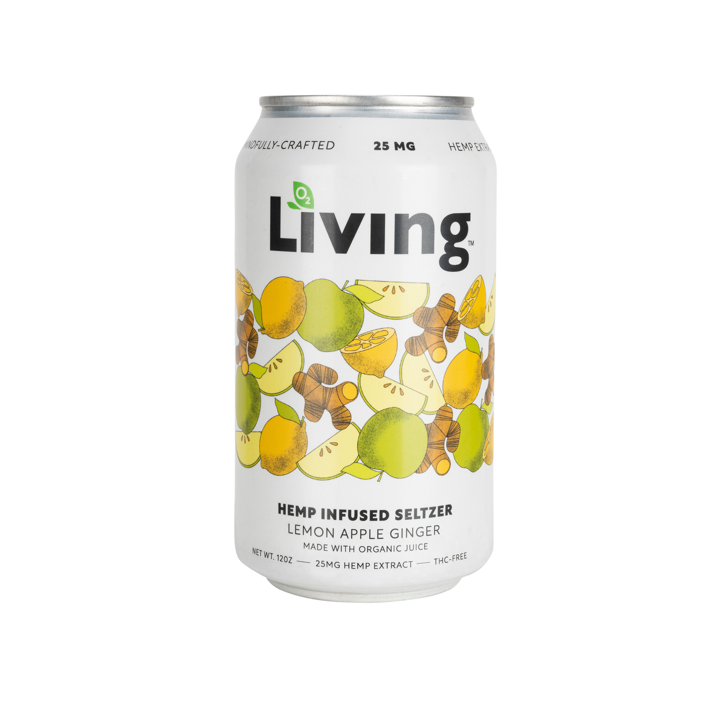 Hemp Infused Seltzer: Lemon Ginger Apple