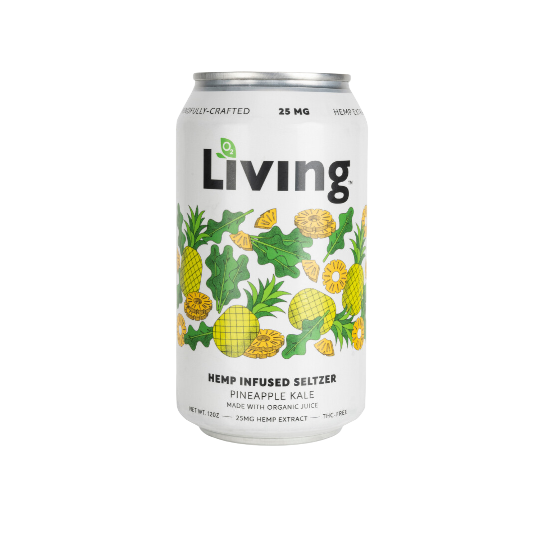 Hemp Infused Seltzer: Pineapple Kale