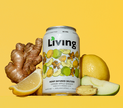 Hemp Infused Seltzer: Lemon Ginger Apple