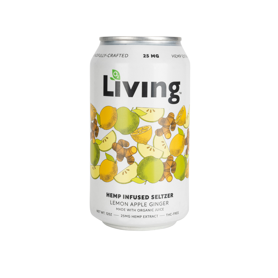 Hemp Infused Seltzer: Lemon Ginger Apple