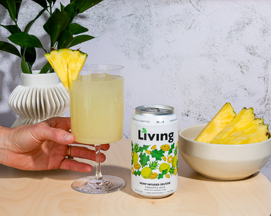 Hemp Infused Seltzer: Pineapple Kale